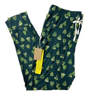 NEW Joss + J Mens Large Emerald Green Christmas Tree Long Sleeve Pajama Pants